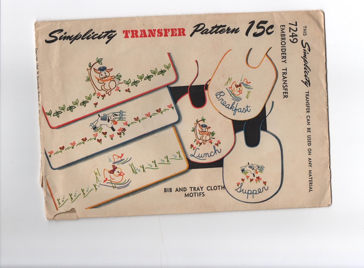 vintage embroidery transfers and charts – the vintage pattern market