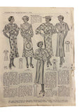 Australian home journal December 1 1936 with four sewing patterns, unused, factory folded, three frocks bust 36 inches, child’s frock age 4 years