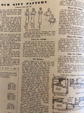 Modern Woman magazine November 1938 with two way dress sewing pattern, unused. Bust 36 inches.