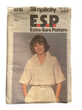 Simplicity 8510 vintage 1970s pullover dress sewing pattern Bust 32, 34, 36 inches