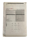 Vogue v8495 vintage 2000s top sewing pattern. Bust 30.5, 31.5, 32.5, 34 inches
