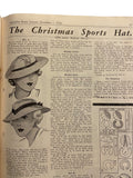 Australian home journal December 1 1936 with four sewing patterns, unused, factory folded, three frocks bust 36 inches, child’s frock age 4 years