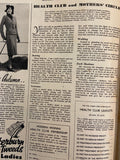 Modern Woman magazine November 1938 with two way dress sewing pattern, unused. Bust 36 inches.