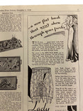 Australian home journal December 1 1936 with four sewing patterns, unused, factory folded, three frocks bust 36 inches, child’s frock age 4 years