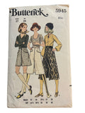 Butterick 5945 vintage 1970s skirt sewing pattern. Waist 27 inches, hip 38 inches