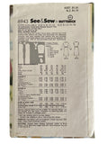 Butterick 6943 vintage 1970s  dress pattern. Bust 31.5, 32.5, 34 inches