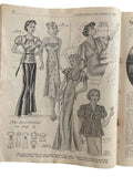 Australian home journal February 1st 1938 with four sewing patterns, unused, factory folded, three frocks bust 36 inches, child’s frock age 6 years