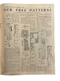Australian home journal December 1 1936 with four sewing patterns, unused, factory folded, three frocks bust 36 inches, child’s frock age 4 years