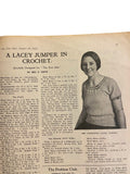 The New Idea Magazine . A weekly paper for Australian and New Zealand Women. August 26 1932 with sewing pattern unused, factory folded, lady’s spring frock. Bust 32 inches