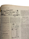 The New Idea Magazine . A weekly paper for Australian and New Zealand Women. September 14, 1934 with sewing pattern unused, factory folded, lady’s tennis frock. Bust 32 inches.