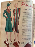 Modern Woman magazine November 1938 with two way dress sewing pattern, unused. Bust 36 inches.