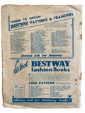 Bestway Fashions catalogue No. 124 circa 1930s with six sewing patterns, unused, factory  folded, two blouses, two jumpers and two skirts. Bust 36 inches.