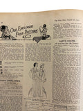 The New Idea Magazine . A weekly paper for Australian and New Zealand Women. August 26 1932 with sewing pattern unused, factory folded, lady’s spring frock. Bust 32 inches