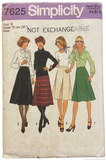 Simplicity 7625 vintage 1970s skirt pattern. Waist 30 inches. Hip 40 inches