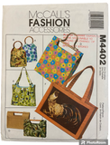 McCall's M4402 vintage 2000s handbags and totes sewing pattern