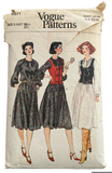 Vogue 9871 1970s dress and vest sewing pattern Bust 31.5 inches