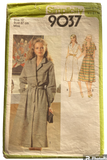 Simplicity 9037 vintage 1970s wrap dress sewing pattern. Bust 34 inches.