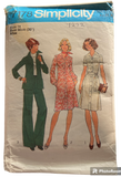 Simplicity 7178 vintage 1970s dress, pants and jacket sewing pattern. Bust 36 inches.