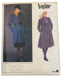 Vintage 1980s Vogue Designer Original 2588 Christian Aujard coat and skirt sewing pattern. Bust 32.5 inches.