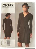 Vogue v1257 vintage 2000s Donna Karan wrap dress pattern Bust 30.5, 31.5, 32.5, 34 inches