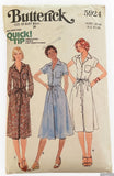 Butterick 5924 vintage 1970s dress pattern. Bust 34 inches