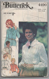 Butterick 4490 vintage 1970s blouse sewing pattern. Bust 36
