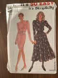 Simplicity 8095 vintage 1990s  dress sewing pattern