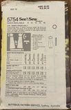 Butterick 5754 vintage 1970s  dress sewing pattern