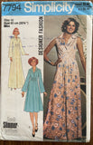 Simplicity 7794 vintage 1970s  dress pattern Bust 32 1/2 inches