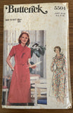 Butterick 5504 vintage 1970s  dress pattern