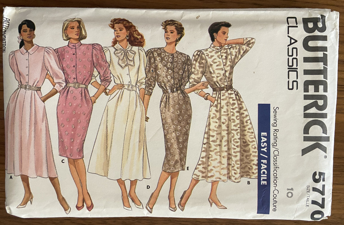 Butterick 5770 vintage 1980s dress sewing pattern – the vintage pattern  market