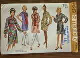 Simplicity 9219 vintage 1970s dress and sash pattern