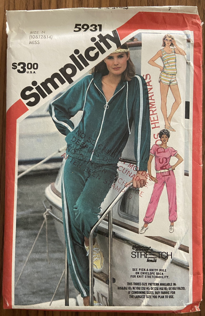 Simplicity 9028 vintage 1980s skirt, pants and shorts sewing