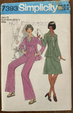 Simplicity 7393 vintage 1970s vest, skirt, jacket and pants pattern 32 1/2 inch bust