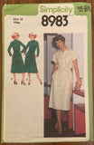 Simplicity 8983 vintage 1970s dress pattern Bust 34 inches