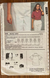 Simplicity 8909 vintage 1970s blouse sewing pattern. Bust 34, 36, 38 inches