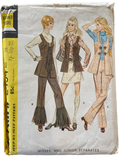 McCall's 2454 vintage 1970s skirt vest and pants pattern Bust 36
