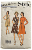 Style 4537 vintage 1970s dress pattern. Bust 34 inches