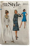 Style 3055 vintage 1970s dress pattern. Bust 36 inches
