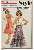 Style 2254 vintage 1970s dress and skirt pattern. Bust 34 inches