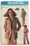 Simplicity 7653 vintage 1970s jiffy top and pants sewing pattern. Bust 32.5 inches