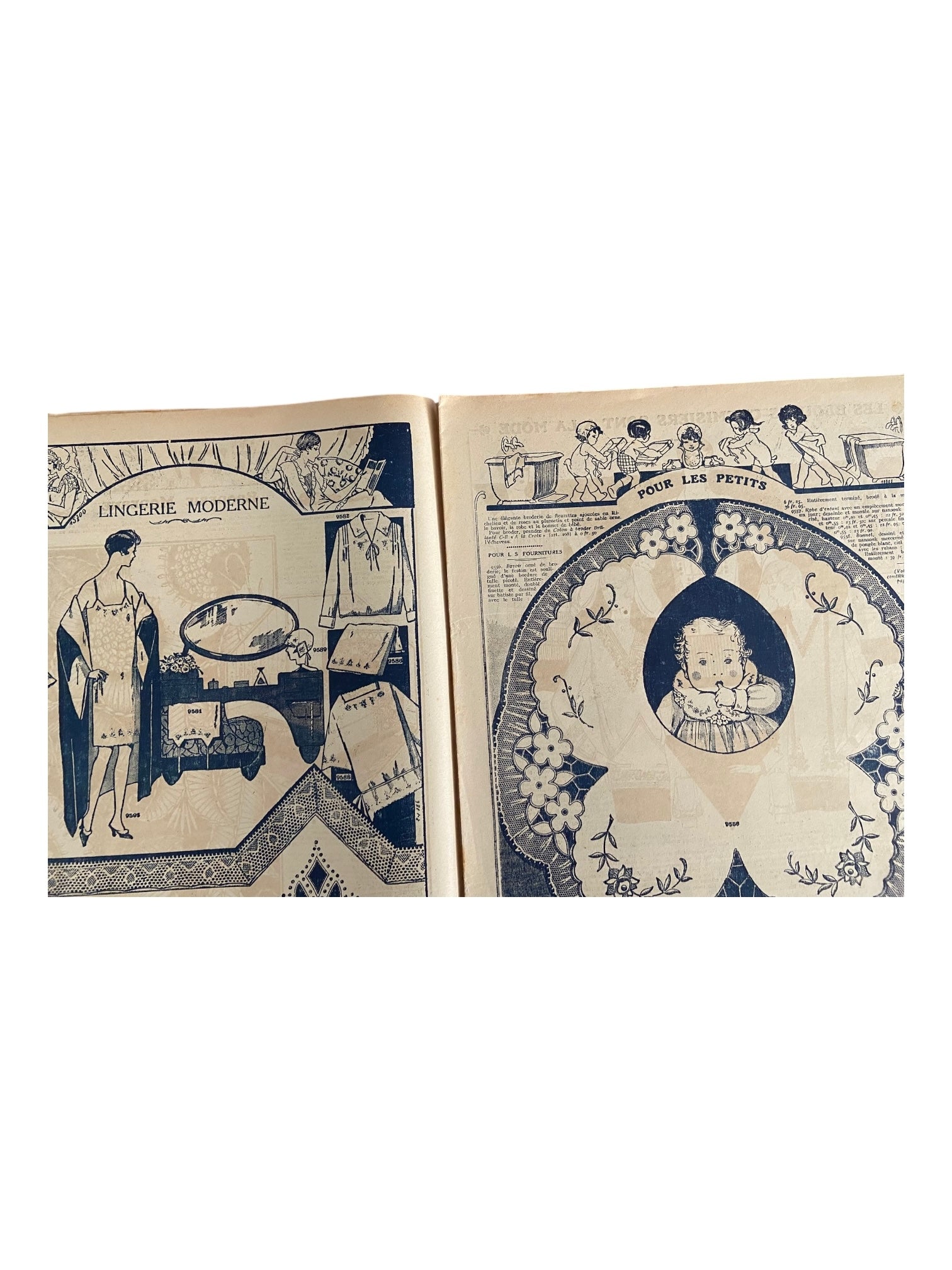 Mon Ouvrage 15 April 1928 vintage French craft magazine with knitting pattern for the sports vest on the cover