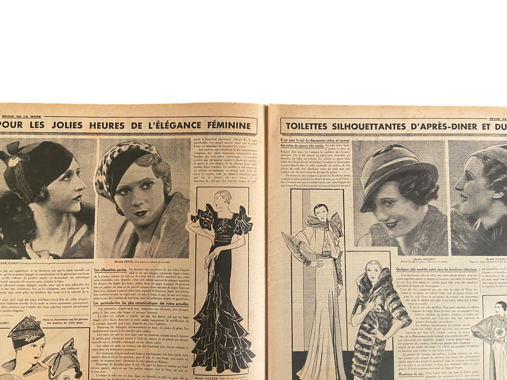 Continution Pattern Le Petit Echo de la Mode 15 Octobre 1933 French women’s magazine with ...