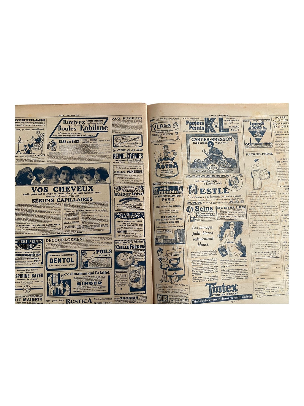 Mon Ouvrage 15 Juillet 1929 includes  knitting pattern for the pullover on the front cover