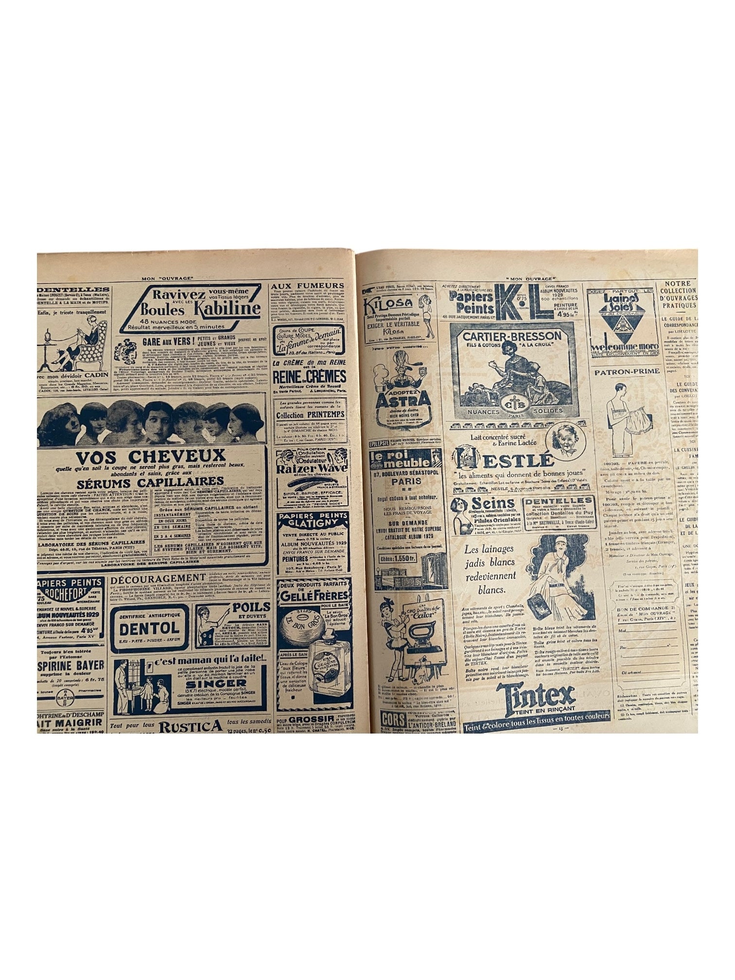 Mon Ouvrage 15 Juillet 1929 includes  knitting pattern for the pullover on the front cover
