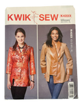 Kwik Sew K4223 women’s jackets sewing pattern. Bust 31.5, 32.5, 34, 35.5, 37, 38.5, 40, 41.5, 43, 45 inches