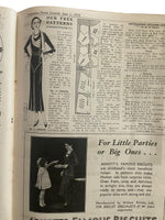 Australian home journal June 1st 1932 with four sewing patterns, unused, factory folded, three frocks bust 36 inches, child’s frock age 4 year
