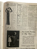 Australian home journal June 1st 1932 with four sewing patterns, unused, factory folded, three frocks bust 36 inches, child’s frock age 4 year