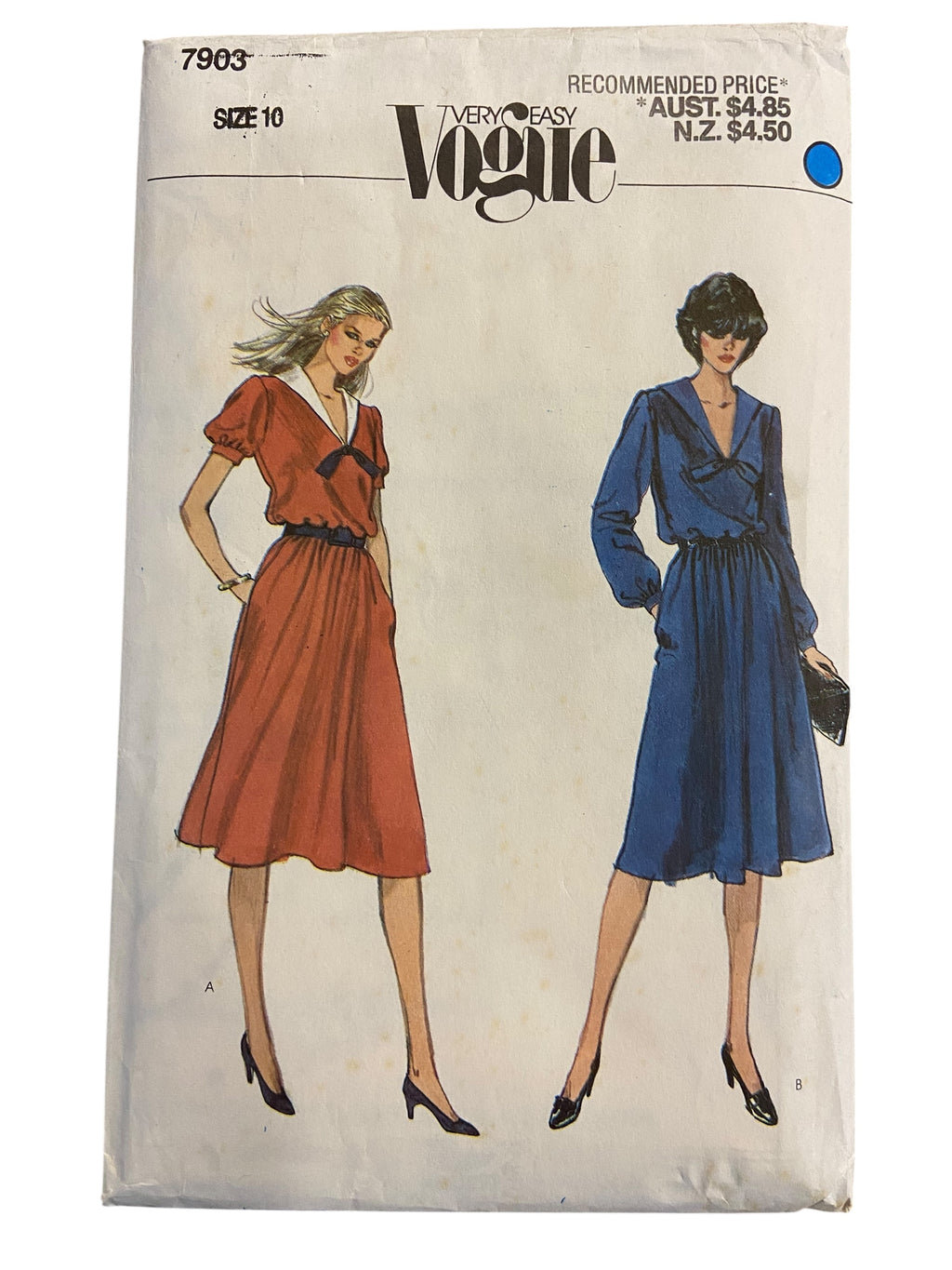 Vogue 7903 very easy vogue vintage 1970s dress pattern Bust 32.5 inches