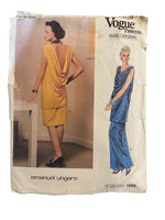 Vogue 1555 vintage 1980s Vogue Paris Original Emanuel Ungaro top and skirt sewing pattern Bust 36 inches
